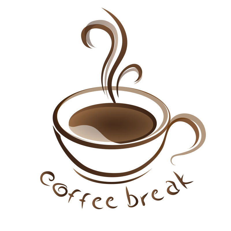 创意咖啡杯标志矢量设计