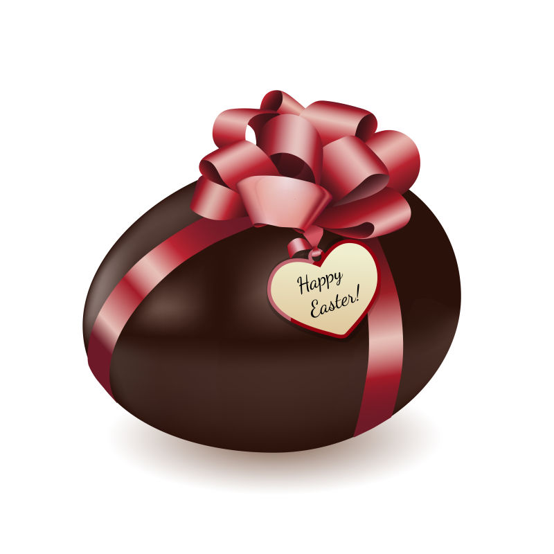 复活节巧克力彩蛋插图矢量设计