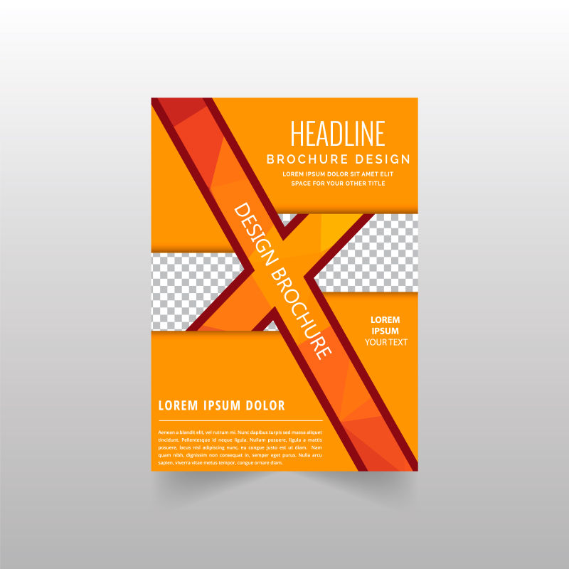 创意矢量橙色宣传册封面设计