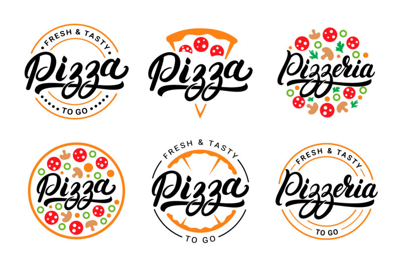 创意的披萨标志矢量设计