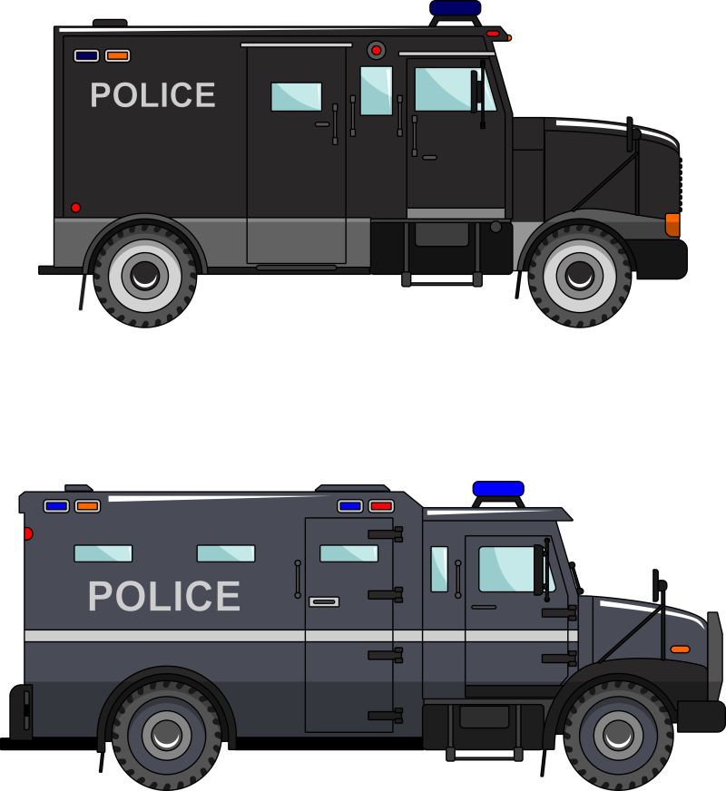 矢量两种警车设计