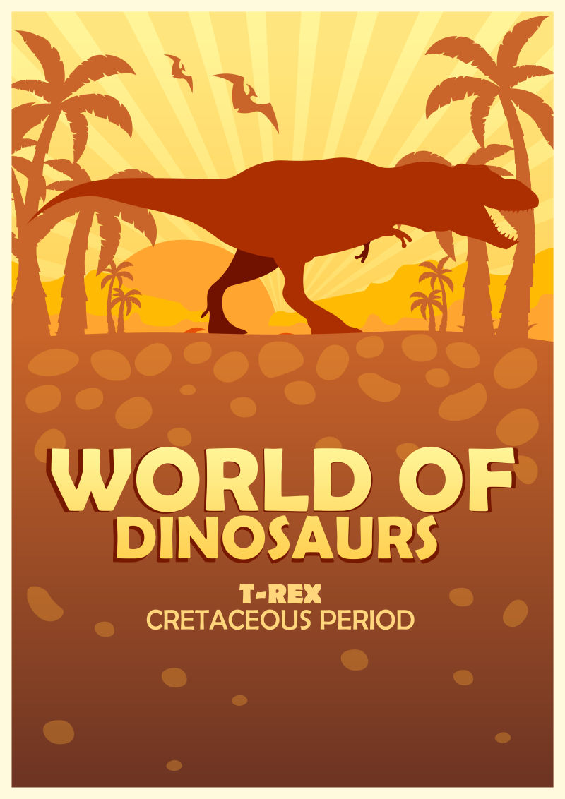 矢量史前恐龙海报设计