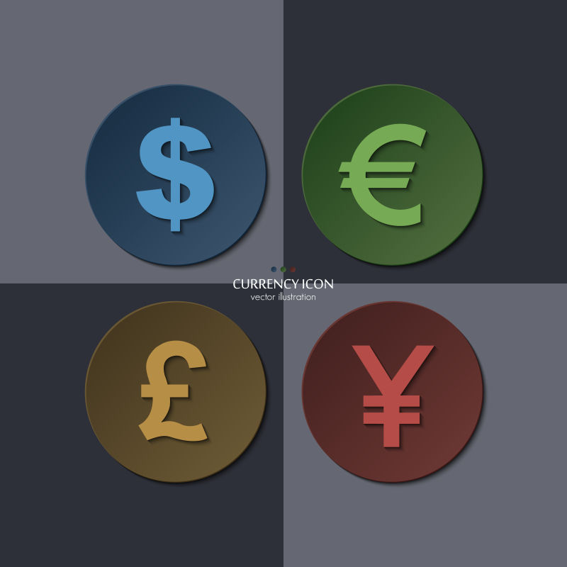 抽象矢量经典货币设计图标
