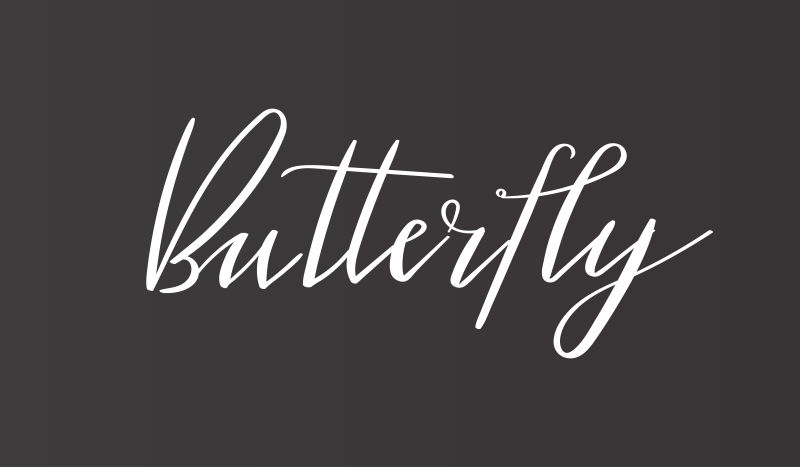 抽象矢量英文蝴蝶的标志设计