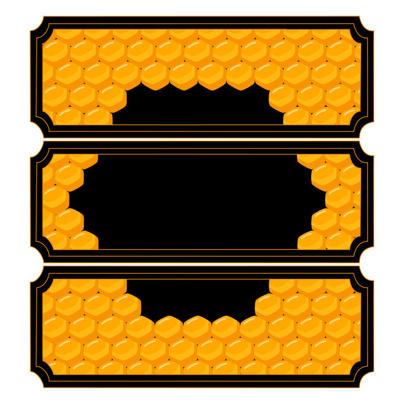 创意矢量蜂巢元素的平面设计插图