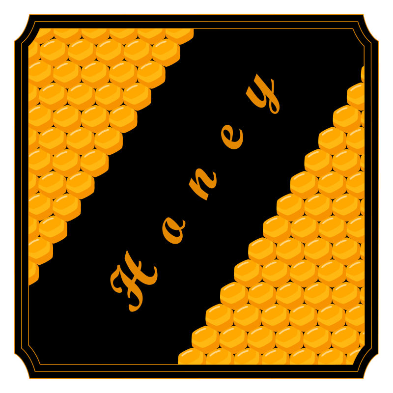 矢量现代蜂巢元素的平面设计插图