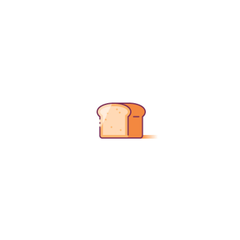 矢量面包图标