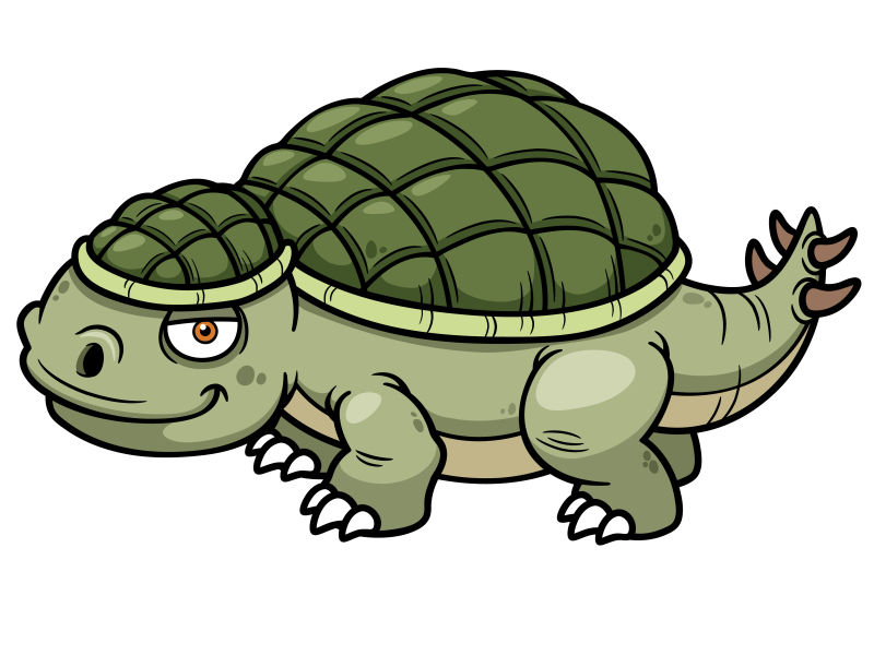 抽象矢量卡通像乌龟一样的恐龙插图