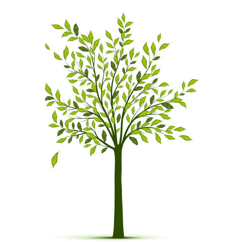 创意绿色树木插图矢量设计