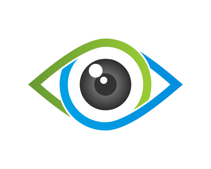 抽象矢量眼部护理主题图标设计