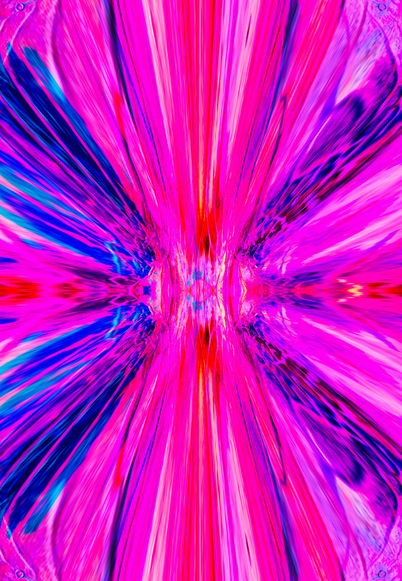 粉色波形元素抽象镜面背景