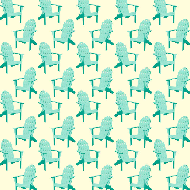 抽象矢量椅子元素无缝装饰设计背景