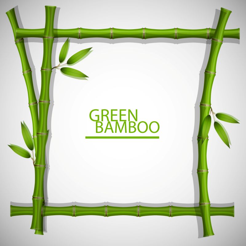 矢量现代创意绿色竹子元素背景