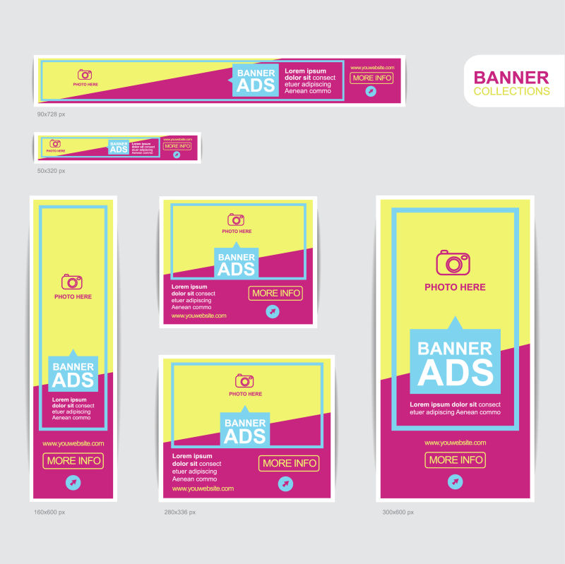紫黄旗广告模板设计