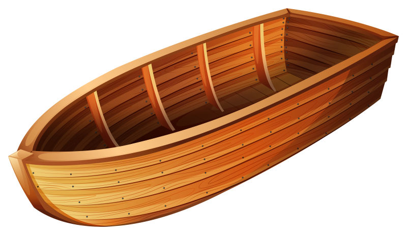 抽象矢量现代木船插图设计