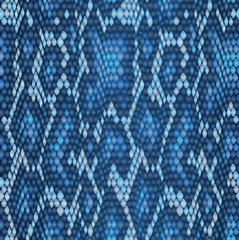 抽象矢量蓝色蛇皮纹理背景设计