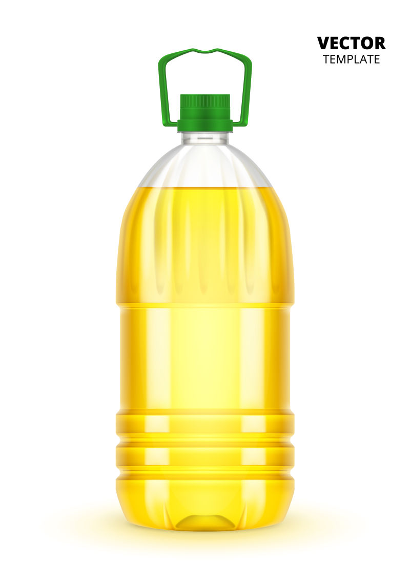 抽象矢量现代植物油瓶设计