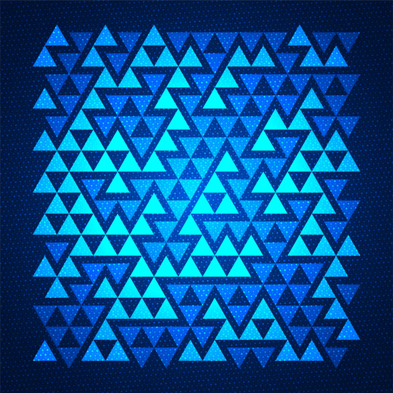 抽象矢量蓝色几何三角元素装饰背景