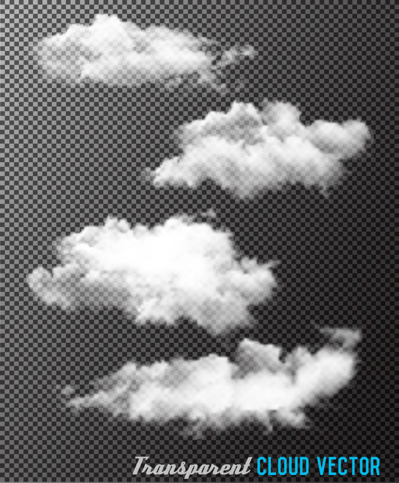 抽象矢量美丽白云设计元素