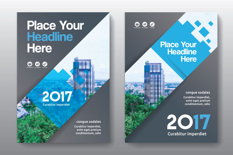 创意矢量2017年度宣传册平面设计