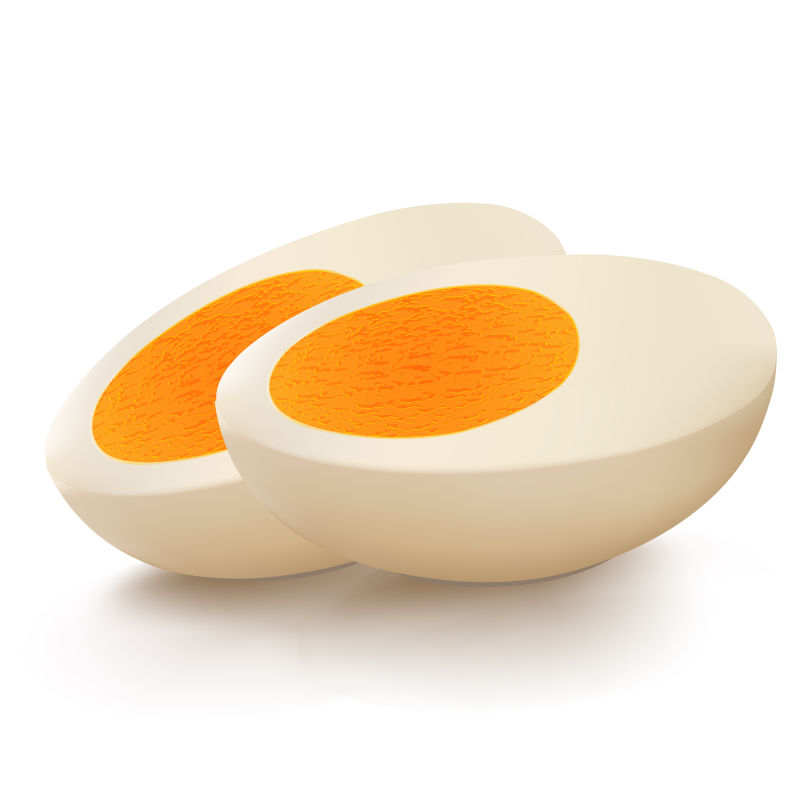 抽象矢量现代切开的鸡蛋设计