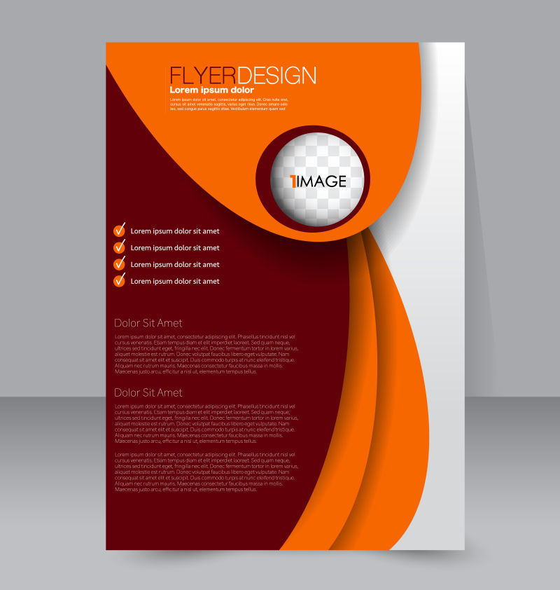 创意矢量橙色商业宣传册平面设计