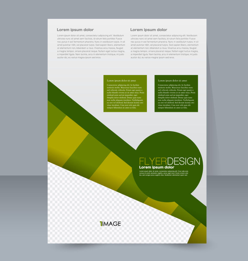 矢量现代创意绿色商业宣传册设计