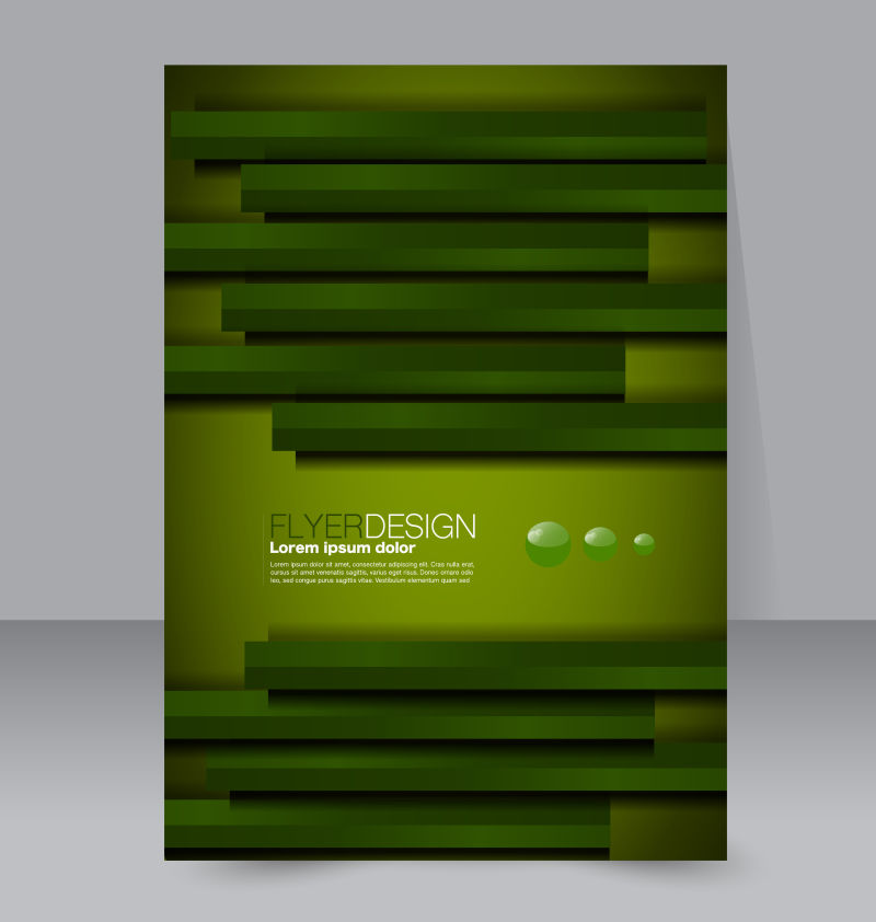 创意矢量现代绿色商业宣传册平面设计