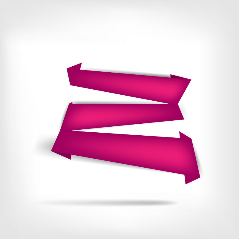 抽象矢量现代粉色箭头元素的标签设计