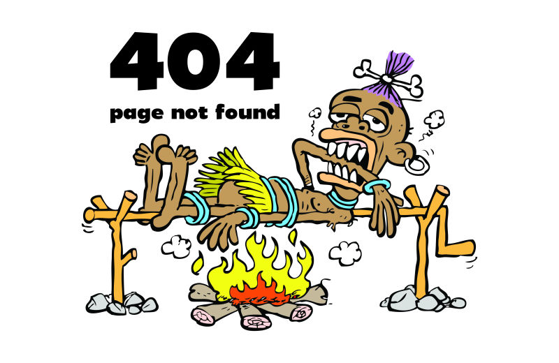 矢量网页404概念的创意插图设计