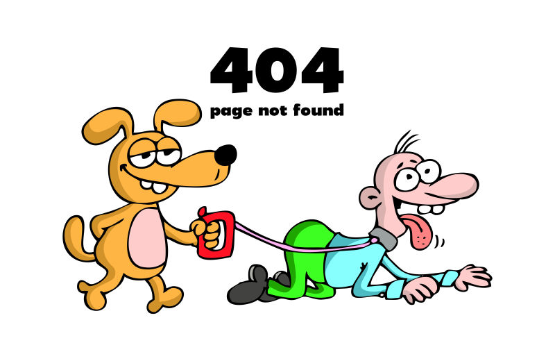 创意矢量现代网页404元素的概念插图设计