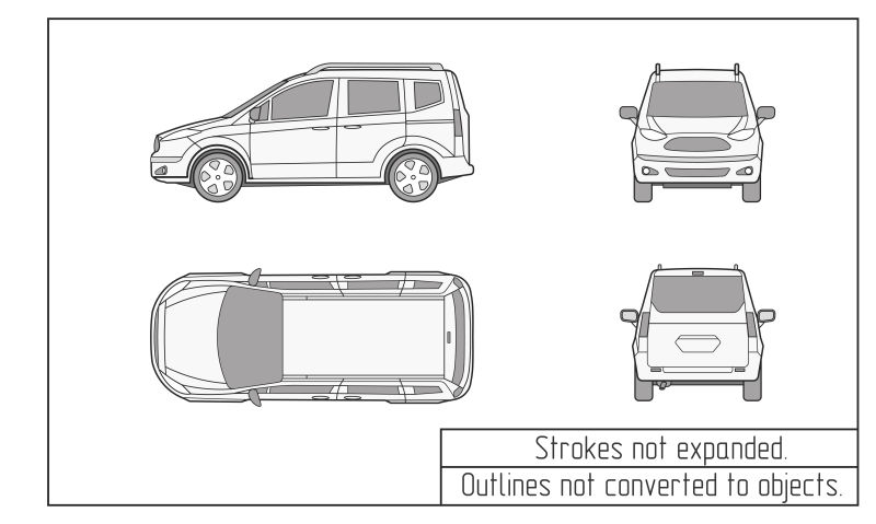 创意矢量现代汽车元素的平面设计插图