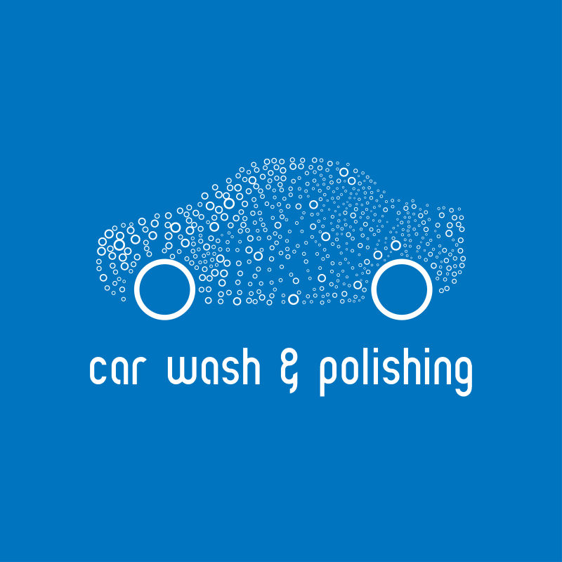 创意矢量现代洗车设计标志