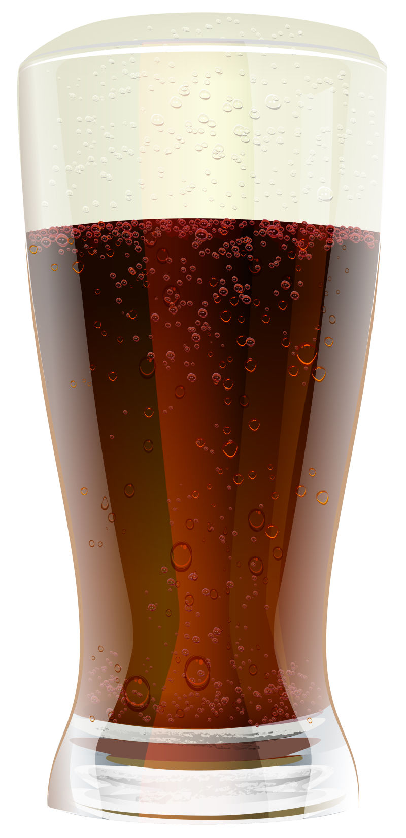 抽象矢量玻璃杯里的黑啤酒插图设计