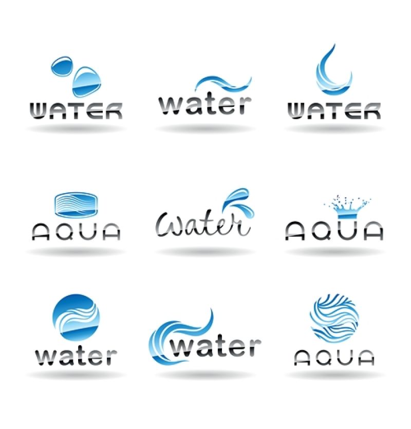 抽象矢量水资源的图标设计