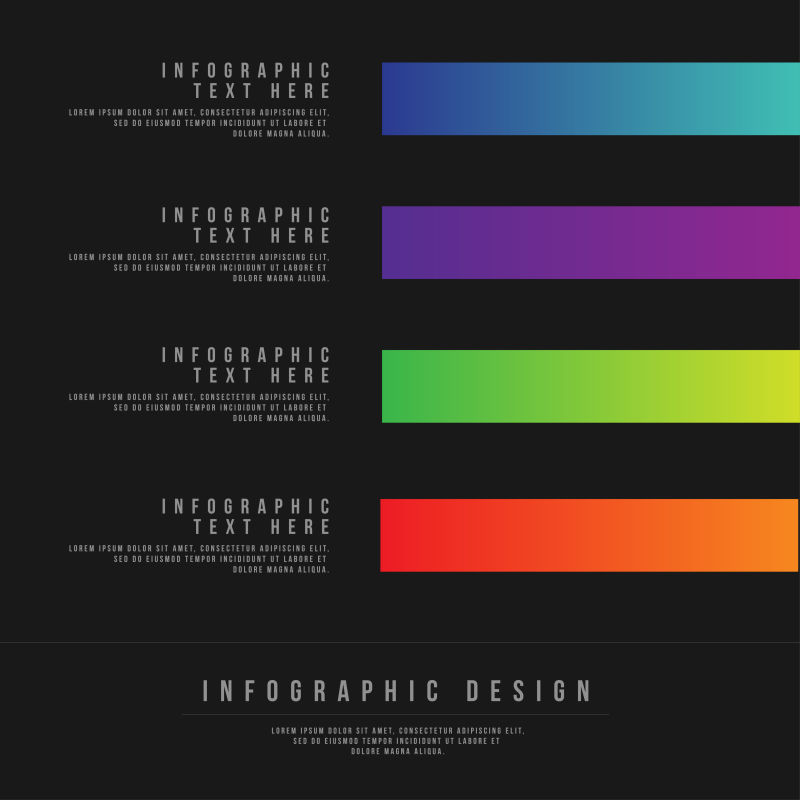 创意矢量现代彩色时尚信息图表设计