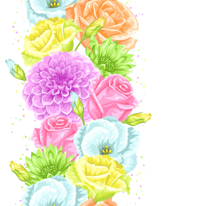 创意矢量现代彩色花卉元素设计