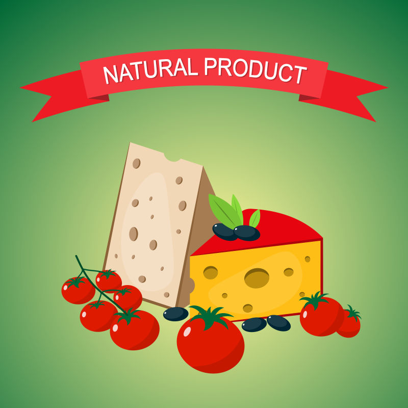 三角片奶酪奶酪图标3D奶酪现实食品矢量插图