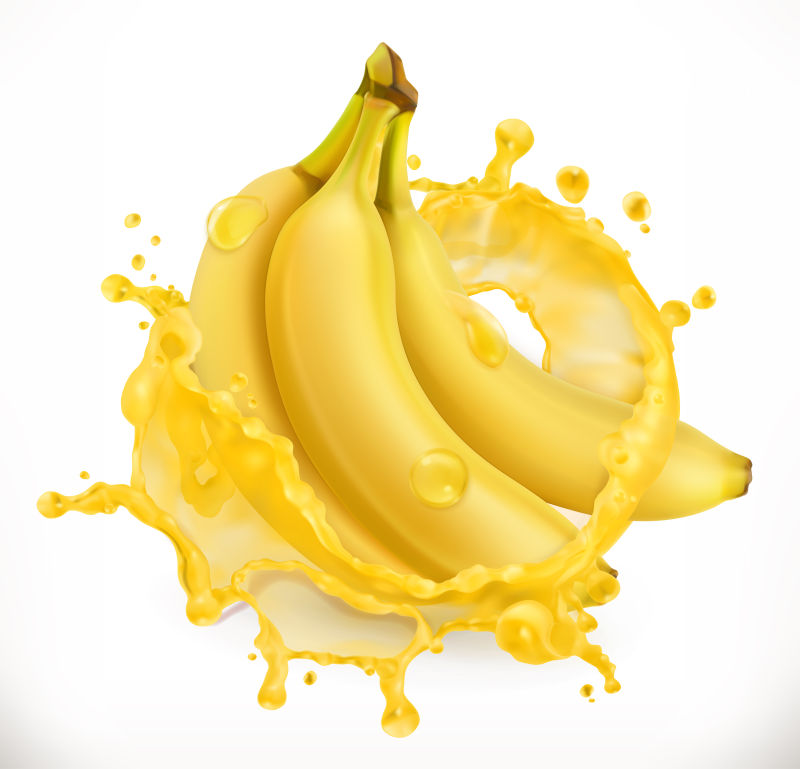抽象矢量新鲜香蕉插图设计