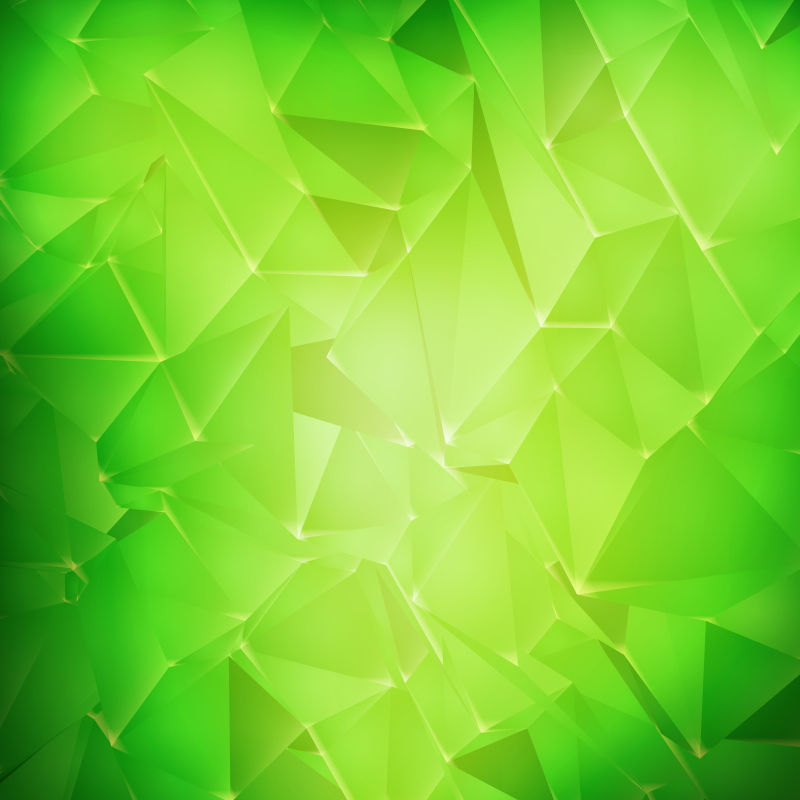 矢量绿色几何风格的抽象背景设计