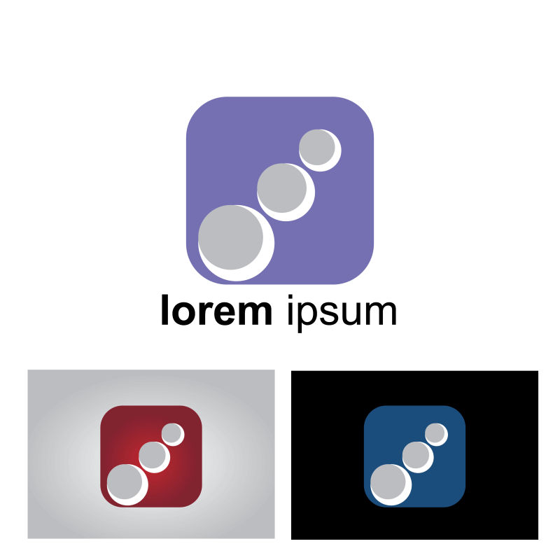 抽象矢量现代圆形元素的标志设计