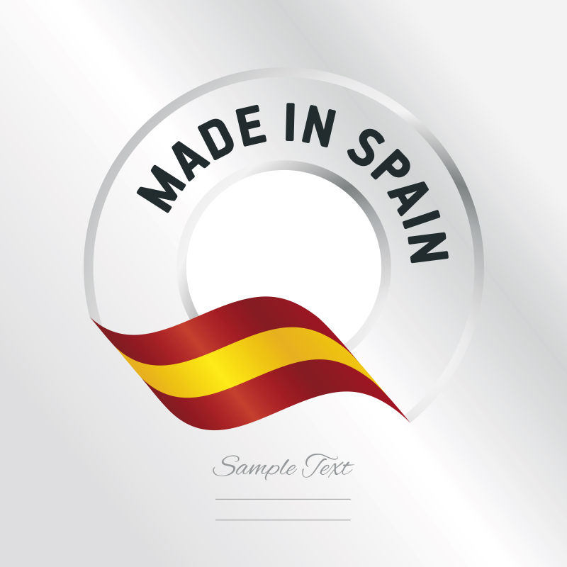 创意矢量西班牙制造标签设计