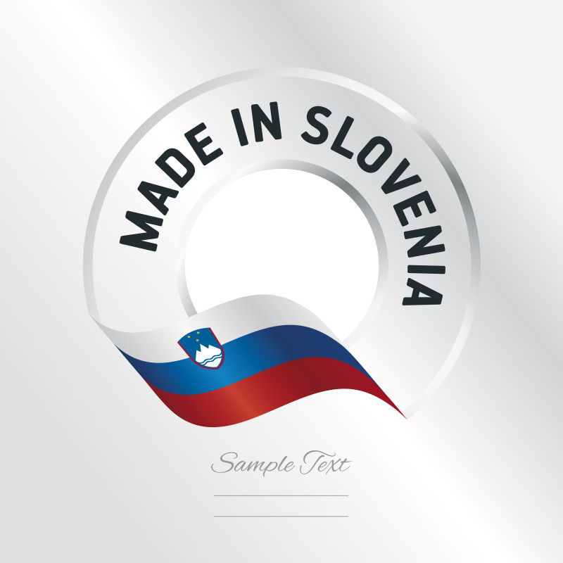创意斯洛文尼亚制造标签设计