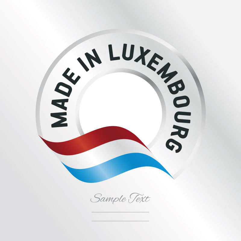 创意矢量现代卢森堡公国制造标签设计