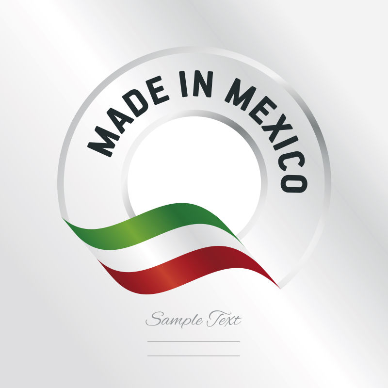 创意矢量墨西哥制造标签设计