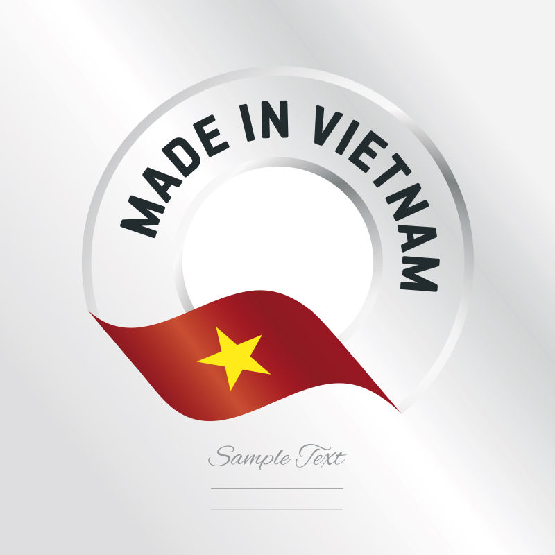 创意矢量越南制造标签设计
