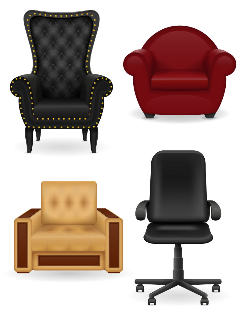 创意矢量现代沙发椅创意设计