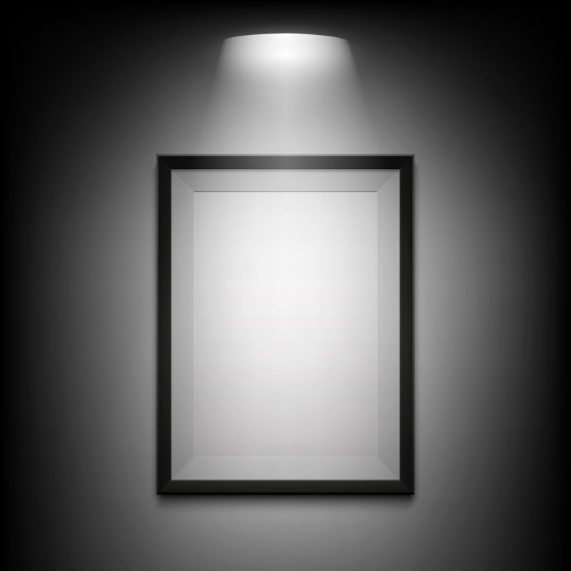 抽象矢量现代空白舞台灯光设计插图