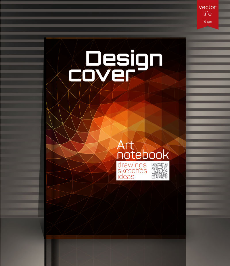 创意矢量现代几何风格的书刊封面设计