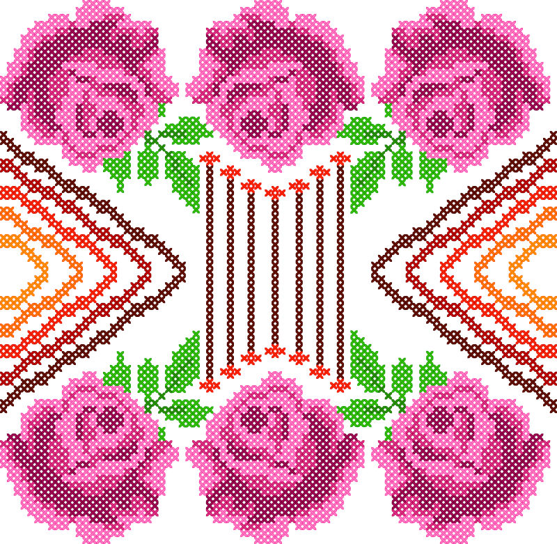 抽象矢量现代粉色玫瑰元素插图设计